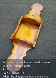 Vintage wood wall mount shelf for sale