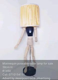 Mannequin poseable table lamp for sale