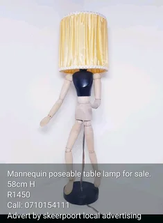 Mannequin poseable table lamp for sale