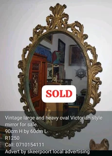 Vintage large two tone solid oak mirror for sale