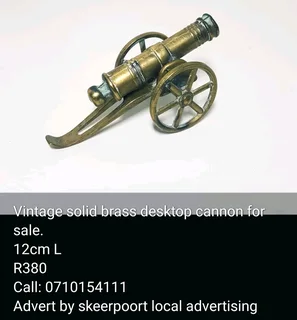 Vintage solid brass desktop cannon for sale