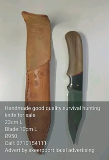 Survival/hunting knives for sale.