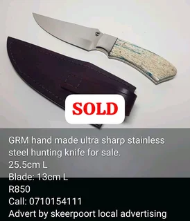 Survival/hunting knives for sale.