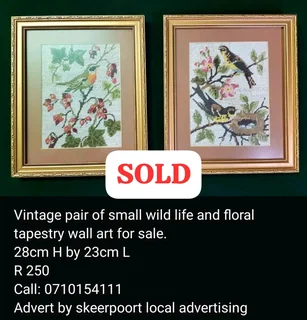 Vintage small tapestry artwork for sale