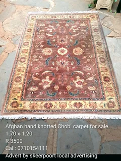 Afghan knotted Chobi carpet for sale