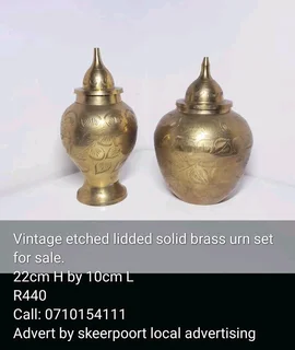 Vintage solid brass sets for sale.