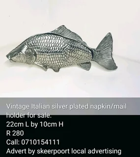 Vintage Italian silver plated napkin/mail holder for sale