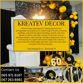 Decor table seating backdrop back ground events planning