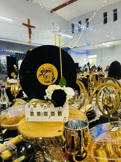 Decor background birthday party’s table set up