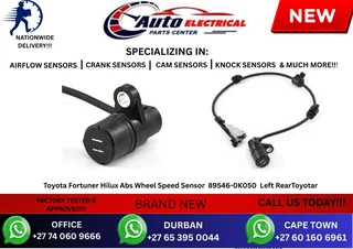 Toyota Fortuner Hilux Abs Wheel Speed Sensor 89546-0K050 Left Rear