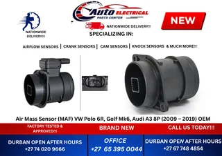 Air Mass Sensor (MAF) VW Polo 6R, Golf Mk6, Audi A3 8P (2009 – 2019) OEM