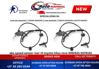 abs speed sensor rear rh toyota hilux revo 499/631 6074151