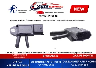 0281002772 For Mercedes Nissan Opel Renault Ssangyong Map  Pressure Sensor