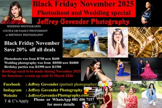 Black Friday November 2025 Photo-shoots, Wedding And Birthday Specials