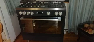 5 burner gas stove with electric oven