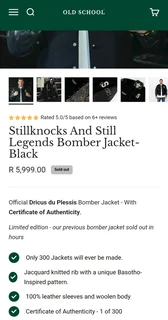 Limted Edition Dricus Du Plessis Stillknocks And Still Legends Bomber Black Jacket.