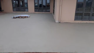 Concrete driveway