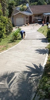 Concrete driveway