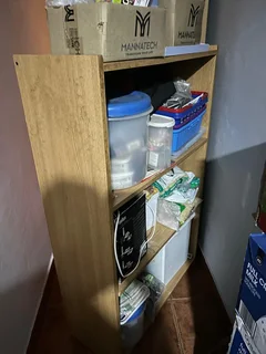 Wooden Book Shelf on Wheels