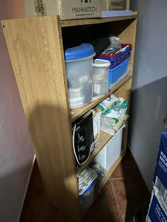 Wooden Book Shelf on Wheels