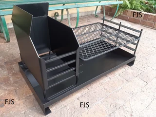 CUSTOM  FJS  BRAAI INSERTS, PANS, EMBER MAKERS, GRIDS, DOORS, BOMAS, GRID &amp; POTJIE STANDS