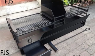CUSTOM  FJS  BRAAI INSERTS, PANS, EMBER MAKERS, GRIDS, DOORS, BOMAS, GRID &amp; POTJIE STANDS