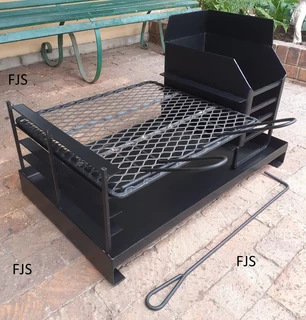 CUSTOM  FJS  BRAAI INSERTS, PANS, EMBER MAKERS, GRIDS, DOORS, BOMAS, GRID &amp; POTJIE STANDS