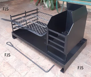 CUSTOM  FJS  BRAAI INSERTS, PANS, EMBER MAKERS, GRIDS, DOORS, BOMAS, GRID &amp; POTJIE STANDS