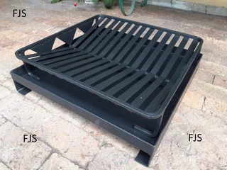 Custom  Fjs  Fire Place Sets 2, Grates, Ash Pans, Fire Baskets, Bomas