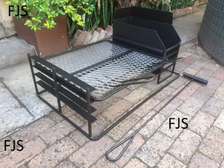 CUSTOM  FJS  BRAAI INSERTS, PANS, EMBER MAKERS, GRIDS, DOORS, BOMAS, GRID &amp; POTJIE STANDS