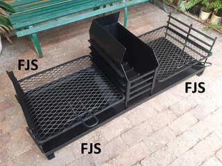 CUSTOM  FJS  BRAAI INSERTS, PANS, EMBER MAKERS, GRIDS, DOORS, BOMAS, GRID &amp; POTJIE STANDS