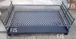 CUSTOM  FJS  BRAAI INSERTS, PANS, EMBER MAKERS, GRIDS, DOORS, BOMAS, GRID &amp; POTJIE STANDS