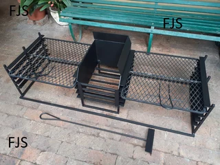 CUSTOM  FJS  BRAAI INSERTS , PANS, EMBER MAKERS, GRIDS, DOORS, BOMAS, GRID &amp; POTJIE STANDS