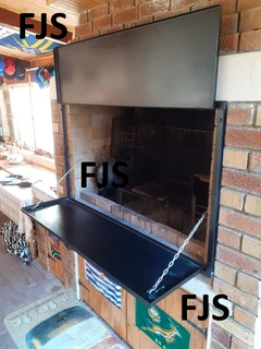 CUSTOM  FJS  BRAAI INSERTS,  PANS, EMBER MAKERS, GRIDS, DOORS, BOMAS, GRID &amp; POTJIE STANDS