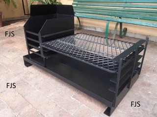 CUSTOM  FJS  BRAAI INSERTS,  PANS, EMBER MAKERS, GRIDS, DOORS, BOMAS, GRID &amp; POTJIE STANDS