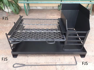 CUSTOM  FJS  BRAAI INSERTS,  PANS, EMBER MAKERS, GRIDS, DOORS, BOMAS, GRID &amp; POTJIE STANDS