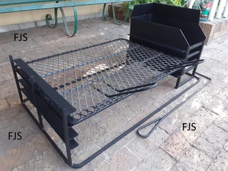 CUSTOM  FJS  BRAAI INSERTS,  PANS, EMBER MAKERS, GRIDS, DOORS, BOMAS, GRID &amp; POTJIE STANDS