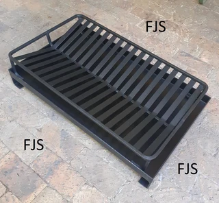 CUSTOM  FJS  FIRE PLACE SETS 1, GRATES, ASH PANS, FIRE BASKETS, BOMAS