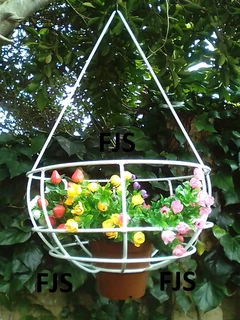 CUSTOM  FJS  STEEL MACRAME, POT HANGERS, PLANTER BASKETS, GLOBES, POT HOLDERS, PLANT HOLDERS