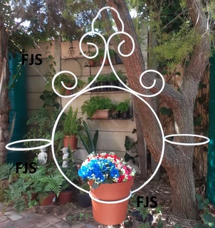 CUSTOM  FJS  STEEL MACRAME, POT HANGERS, PLANTER BASKETS, GLOBES, POT HOLDERS, PLANT HOLDERS