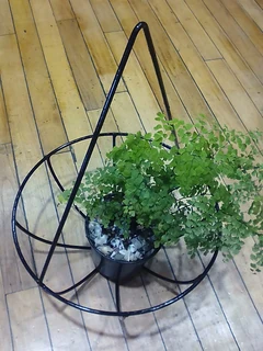 CUSTOM  FJS  STEEL MACRAME, POT HANGERS, PLANTER BASKETS, GLOBES, POT HOLDERS, PLANT HOLDERS
