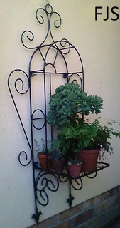 GARDEN  FJS  STEELWORKS - STANDS, SHELVES, BRACKETS, DECOR, POT HOLDERS, GLOBES