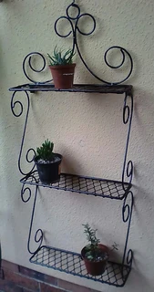 CUSTOM  FJS  WALL  PLANT SHELVES, HOOK-OVER OR MOUNTED, PLANTER BOX BRACKETS, POT PLANT HOLDERS