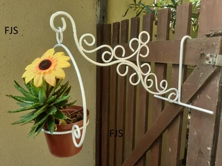 CUSTOM  FJS  GARDEN WALL BRACKETS HOOK OVER WALL OR BOLTED, SHELVES