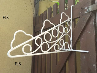 CUSTOM  FJS  GARDEN WALL BRACKETS HOOK OVER WALL OR BOLTED, SHELVES