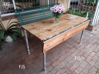 Custom  Fjs  Timber And Galvanised Steel Tables