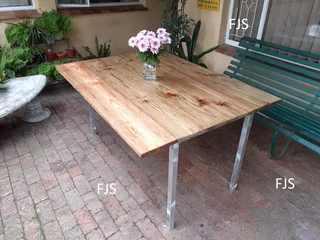 CUSTOM  FJS  TIMBER AND GALVANISED STEEL TABLES
