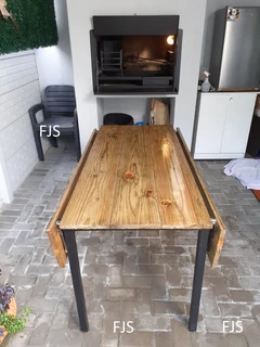 CUSTOM  FJS  TIMBER AND GALVANISED STEEL TABLES