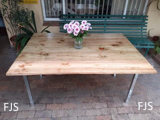CUSTOM  FJS  TIMBER AND GALVANISED STEEL TABLES