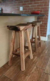 Solid Kiaat Bar Stools